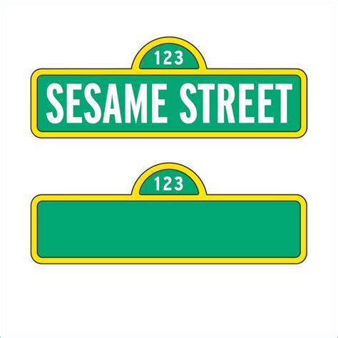 Sesame Street Sign Printable